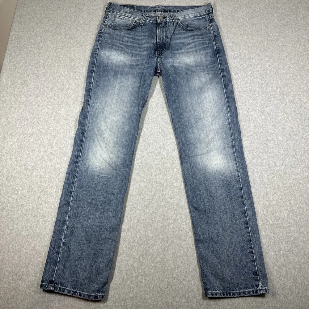 Levi's 514‎ Straight Fit Jeans Men's 32x32 Light Wash Denim Fade Paint Splatter